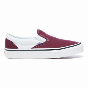 Női Vans Anaheim Factory Classic Slip-On 98 Tornacipő VA7150496 Fehér Bordó